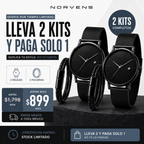 KIT EJECUTIVO NORVENS™ -   2 Relojes + 2 Pulseras